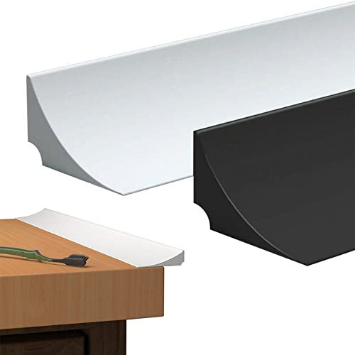 Silicone Shower Threshold Wet Room Floor Barrier,Self-Adhesive Water Stopper Sealing Strip Bath Edging Seal for Countertop Sink,Kitchen Sink,Bathroom Floor (3M Black)