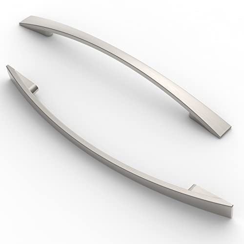 FURNIWARE 10 Stück Griffe, 160mm Lochabstand Möbelgriffe Schrankgriffe Küchengriffe Griffe Möbel Schubladengriffe Griffe für Küchenschränke Schränke Schubladengriffe Gebürstetes Satin-Nickel