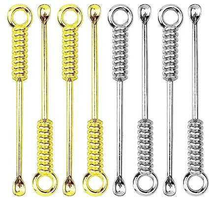 Set of 8 Mini Snuff Spoons - Jagowa Gold & Silver - Ideal for Medicine, Powder, and Tableware - Charming Home Accessories - Necklace Pendants Included