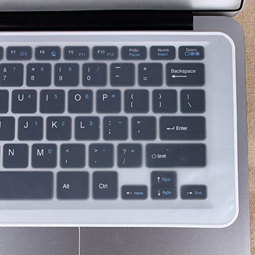 Tbest Laptop Schutz Tastatur Tuch 12-15 Zoll, Transparenter Silikon Tastaturschutz, Wasserdicht, Staubdicht