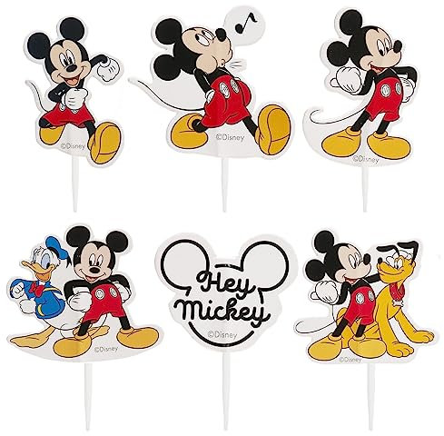 dekora - Kit para Hacer y Decorar Cupcakes de Mickey Mouse en Papel - 6 Modelos 30 Unidades