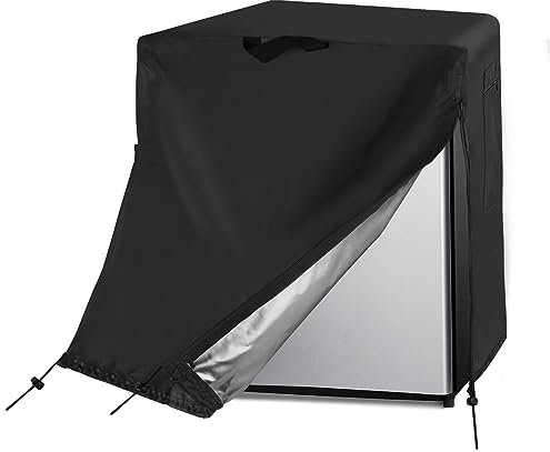 Guisong Refrigerator Cover, Waterproof&Dustproof Cover for Protecting Upright Freezers/Beverage Refrigerator-Suitable for most 1.1 Cubic Mini Freezer(20W x 20D x 21H)