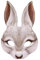 EQLEF Tiermasken Kaninchen, Realistische Kaninchen Tier Maske EVA Hase Gesichtsmaske Erwachsene Cosplay Kaninchen Kostüm für Fancy Kleid Ball Ostern Karneval Halloween Tier Theme Party