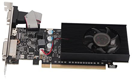 GT610 2 GB DDR3-Grafikkarte, 64-Bit-Speicherfrequenz, 1000 MHz Kernfrequenz, 2560 X 1600 Auflösung, PC-Grafikkarte mit DVI- und VGA-Schnittstellen, 40-nm-Prozess (GT610 2GD3 64BI)