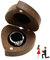 JUZICHEN Walnuss Ring Box, Kleine Ringschatulle, Schmuckkästen für Ring, Verlobungsring Box Walnuss, Holz Ring Box, Geeignet für Heiratsanträge, Verlobungen, Hochzeiten, Urlaubszeremonien (C)