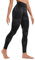 CRZ YOGA Butterluxe Damen High Waist Sport Leggings Blickdicht Yoga Leggins Sporthose Workout Gym Yogahose - 71cm Schwarze Tie-Dye-Blumen 34