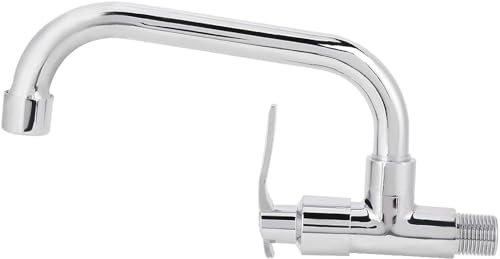 Heaveant Grifo Cocina De Pared, G1/2in Grifo Monomando De Pared Grifería De Fregadero Giratorio a 360° para La Cocina Doméstica
