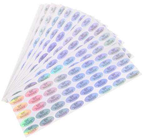 NAMOARLY 500 qc Pass-Tag in Neon für Aufkleber für Computer Nagelaufkleber qc vorbeifahrende Abziehbilder qc übergebene Tags - Etikettenaufkleber Zubehör