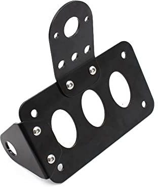 Motorcycle Accessories Universal Motorcycle Side Mounted Tail Frame License Plate Bracket Retro Aluminum License Number Plate Holder