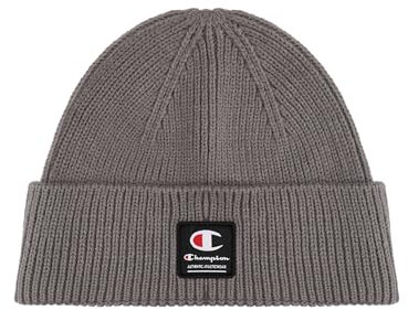 Champion Unisex Lifestyle Caps (806069) -Recycled Acrylic Knitted Yarn Block Logo Beanie-Mütze, Grau (ES072), One Size