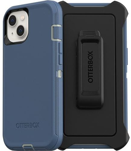 OtterBox Defender Series Schutzhülle für iPhone 13 (nur), Fort Blue, robust und langlebig, mit Port-Schutz, inklusive Holster-Clip-Ständer, keine Einzelhandelsverpackung