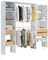 duehome |Armario Vestidor, Armario Abierto, Vestidor Reversible, Model Nitza, Acabado en Blanco Artik y Natur, Medidas: 190 cm (Largo) x 187 cm (Alto) x 40 cm (Fondo)