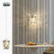Moderne Kristall Pendelleuchte, 3-Farben LED Kristall Pendellampe, Höhenverstellbar Hängelampe, für Schlafzimmer Kücheninsel Esszimmer Flur (Silber)