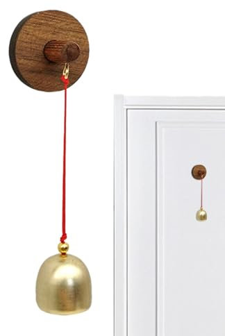Rurunklee Händlerglocke für Türöffner, Händlerglocke für Türöffnung, Warnung vor Ladentüren, Eingangsalarm für den Eingangsbereich von Geschäften – Retro-Holzeingangsalarm