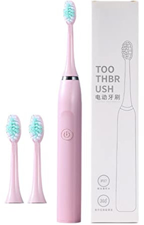 Brosse à dents électrique à ultrasons avec têtes de brosse pour 180 jours 5 modes de nettoyage 3 dynamiques Minuteur 2 minutes Brosse à dents électrique pour adultes IPX7 avec 3 têtes de brosse