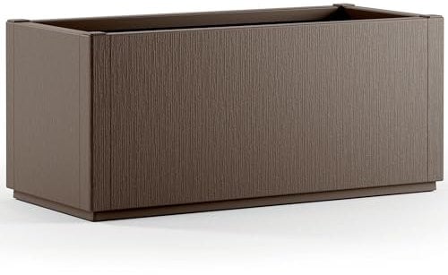 CASARIA® Jardinera Rectangular Exterior 80L 80x36x35cm Macetero Grande Maceta Decoración Hogar Flores Resistente Intemperie Jardín Terraza Terracota
