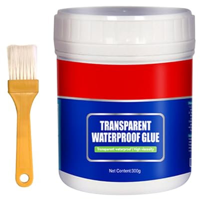 Transparente wasserdichte Beschichtung, wasserfeste, auslaufsichere Farbe - Auslaufsicheres Beschichtungsmittel - Transparenter Innen- und Außenwandkleber für Fensterbrett, Badezimmerwand, Dach