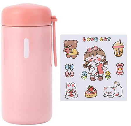 1 Termo Pequeño Con Filtro, Asa, 1 Pegatina, Termo Para Bebidas Calientes, Minitermo, Termo De 150 Ml