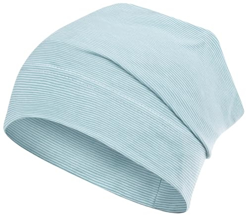 Smarilla Mütze gestreift Übergangsmütze Beanie Junge Mädchen Stoffmütze, Bekleidungsgröße: 50-52, Farbe: Mintgrün