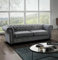 Easy4You Chesterfield Dunkelgrau Velvet 3-Sitzer Sofa 225x74x88 cm Sofas für Wohnzimmer Sofagarnituren mit Holzfüße Set Sofas & Couches