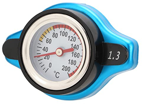 Tappo Radiatore con Indicatore di Temperatura, Universale a Tenuta Stagna per Auto, Moto, Fuoristrada, ATV, UTV, ABS + Lega di Alluminio, Confezione 1 (testa piccola 1.3)