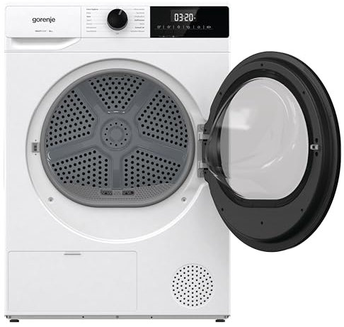 Gorenje DHNE83 Trockner/Kondensation mit Wärmepumpe / 8KG / 15 Programme/TwinAir/Feuchtesensor/Zeitverzögerung/Lieblingsprogramme/LED Display/EEK: A+++
