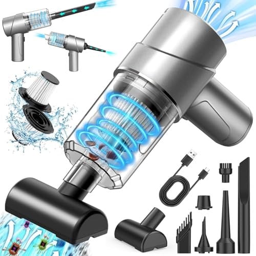 Handheld Vacuum Cleaner, Car Vacuum Cleaner, Hand Held Vacuum Cordless, USB Car Vacuum Cleaner for Car, Home, Office, Kitchen