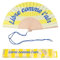 Fisura – Original Folding Handheld Fan with Fun Message libre comme l'air, Wooden Folding Fan for women, Stripes Design with Hanger for Wedding, rave, festival - Size: 42.5 x 23 cm