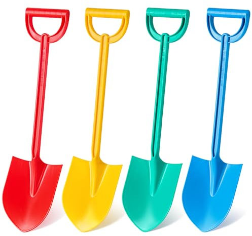 MTDASB Beach Shovels - 4Pcs Durable Sand Spade for Kids & Adults - Multipurpose for Digging & Shoveling
