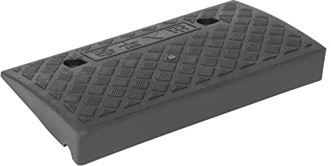 Rampenmatte aus Kunststoffgummi, Portable Fahrzeugrampe, Schwarz | Schwelle und Außenbereich, Hohe Flexibilität und Anti Rutsch, Bruchsicher, für Lkw und Roller