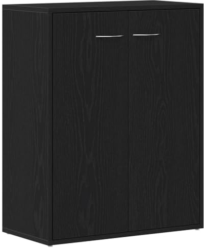 vidaXL Sideboard Black Oak 60x30x75 cm Engineered Wood