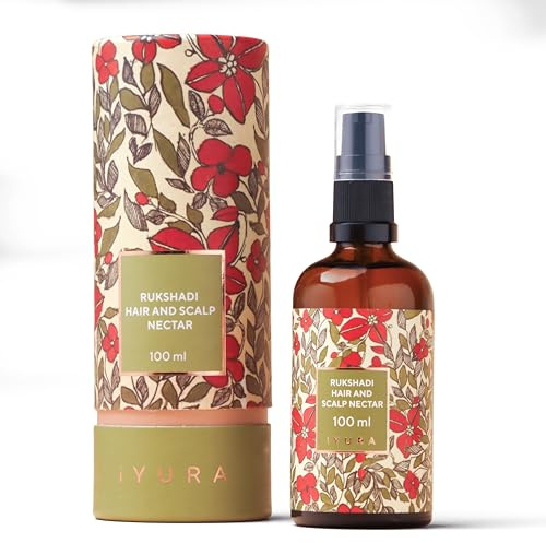 iYURA Rukshadi Pre-Wash Hair Oil | Leichtes ayurvedisches Haaröl mit Rosmarin, Amla und Kokosöl | Beruhigt und lindert heiße, juckende & schuppige Kopfhaut | Vegan | 100ml