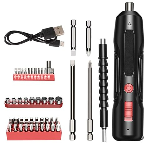 Electronic Screwdriver Set - USB Rechargeable Precision Repair Kit, Cordless High Torque Power Tool, Portable Automatic Electric Driver | for Phone Camera Laptop Watch Keyboard Eyeglass Fixing