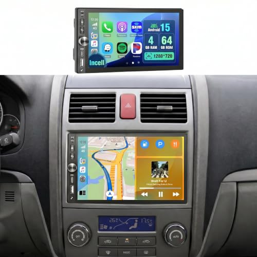Inefala 4G+64G Autoradio Android 15 2 Din Wireless CarPlay Android Auto | 7 Pollici Touchscreen, BT, GPS, WiFi, RDS/FM, SWC, Retrocamera, Mic