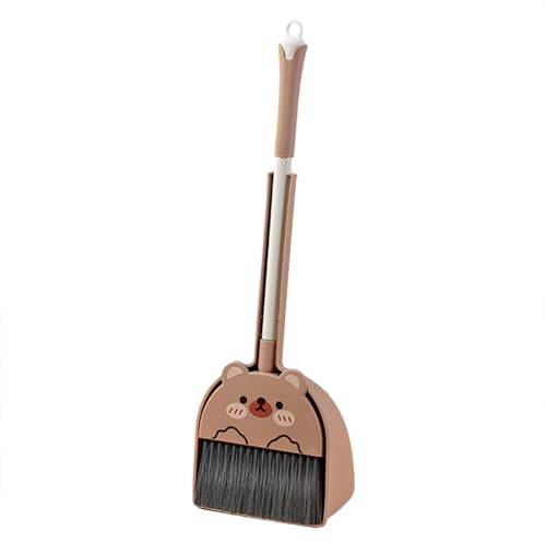 Rtuopk Children's Broom Set, Mini Broom And Dustpan, Realistic Toy, Developmentally Beneficial, Suitable for Parties, Room Cleaning, And, Bear