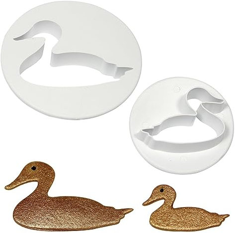 PME DU494 Duck Cutters, Small, Medium Sizes, Set of 2 , White