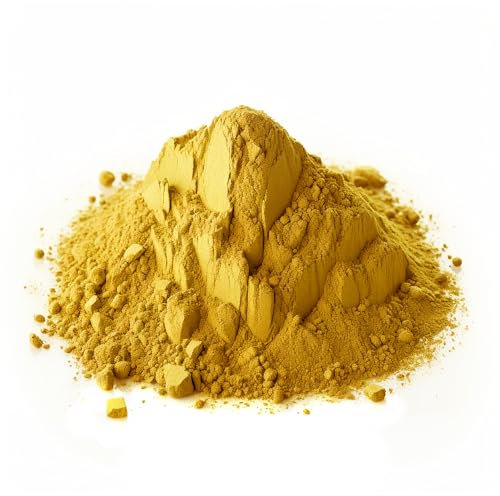 @tec Premium Pigmentpulver, Eisenoxid, Oxidfarbe 1kg, Farbpigmente/Trockenfarbe für Beton + Wand, Tolle Akzente in Haus und Garten, Farbe gelb