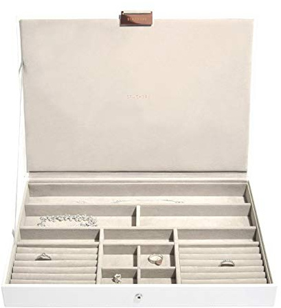 Stackers White & rose Gold Supersize Jewellery Box Lid