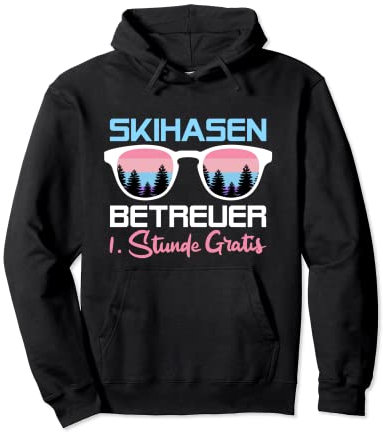Lustiges Apres Ski Motiv Skihasen Betreuer Party Pullover Hoodie