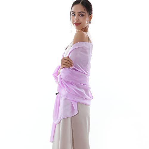 RIIQIICHY Stola Damen Festlich Fur Abendkleid Schultertuch Sommer Chiffon Violett Schals Tücher Pashmina stola Hochzeit