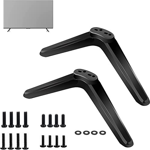 Universal TV Stand Legs, Desktop TV Stand Replacement Legs for Most 27 to 55 Inch LCD LED Samsung LG Sony VIZIO TCL KONKA TVs, Holds up to 99 lbs - Black