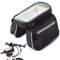 DESEA2 Bolsa Manillar Impermeable para Bicicleta - Funda Central Extraíble para Móvil - Bolsa Táctil para Marco Superior Delantero - Alforjas para Montaña