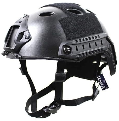 PJ Tactical Paintball Airsoft Helm Fast Militärhelm mit NVG-Halterung und seitlicher Führungsschiene