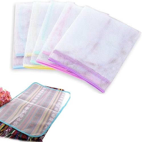 ZHjuju Ironing Cloth,4 PCS Iron Pressing Cloth Protective Ironing Scorc Mesh Pressing Pad Pressing Cloth for Ironing Scorch-Saving Ironing Protector Mesh Cloth 40 * 60CM Random Color