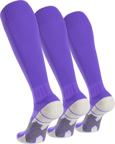 APTESOL Calze da calcio lunghe al ginocchio (3/5 paia) per bambini, ragazzi, adulti, calze sportive lunghe, EU 28-44, cuscino traspirante