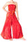 PANASIAM Pants Top Set Cuba TieDy, red orange, M