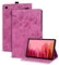 Succtopy Custodia per Galaxy Tab A7 10.4 2022/2020 SM-T500/T509/T505/T507/T503 Cover Protettiva con Funzione di Supporto Custodia in Pelle PU con Portapenne per Samsung Tab A7 Rosso Rosa