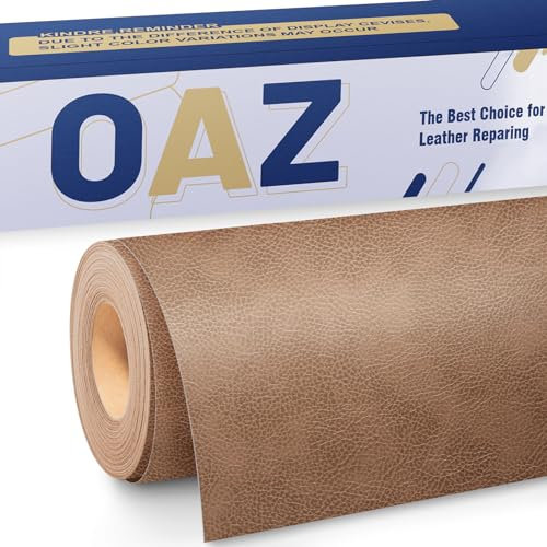 OAZ Leder Reparatur Patch, 40x80cm Lederflicken Selbstklebend Leder Reparatur Patch, für Möbel, Sofas, Autositze, Handtaschen, Jacken, Leder Renovierung, Retro Bräunlich