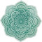 SUNNYCLUE 1 plateau à Bijoux en Céramique avec Motif Mandala Vert, Plaque de Rangement en Forme de Fleur de Lotus pour Colliers, Bracelets, Boucles D'Oreilles, Bagues, Organisateur de Décoration D'Int