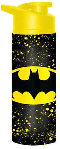 Silver Buffalo Batman 25oz. Stainless Water Bottle - Batman Logo with Splatter